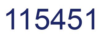 Number 115451 blue image
