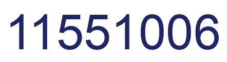 Number 11551006 blue image