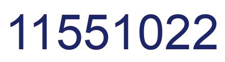 Number 11551022 blue image