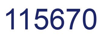 Number 115670 blue image