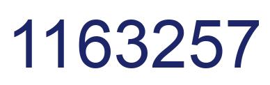 Number 1163257 blue image