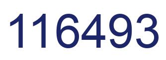 Number 116493 blue image