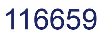Number 116659 blue image