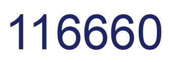 Number 116660 blue image