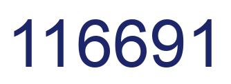 Number 116691 blue image