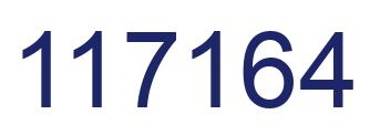 Number 117164 blue image