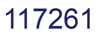 Number 117261 blue image