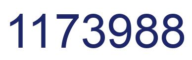 Number 1173988 blue image