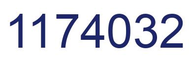 Number 1174032 blue image