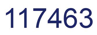 Number 117463 blue image