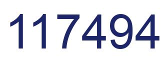 Number 117494 blue image