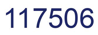 Number 117506 blue image