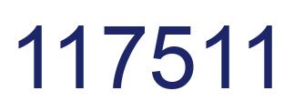 Number 117511 blue image