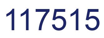 Number 117515 blue image