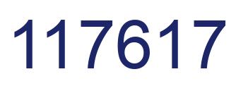 Number 117617 blue image