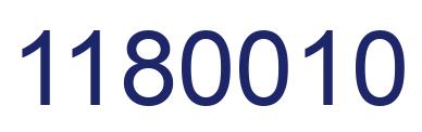 Number 1180010 blue image