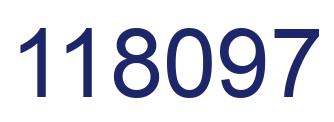 Number 118097 blue image