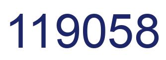 Number 119058 blue image
