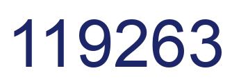 Number 119263 blue image
