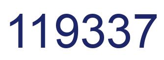 Number 119337 blue image