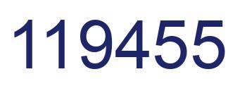 Number 119455 blue image