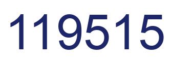 Number 119515 blue image