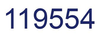 Number 119554 blue image