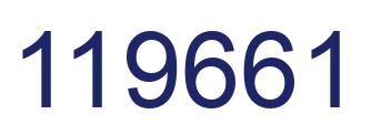 Number 119661 blue image
