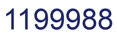 Number 1199988 blue image