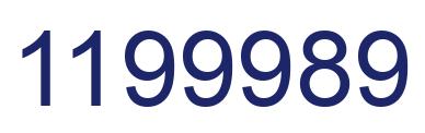 Number 1199989 blue image