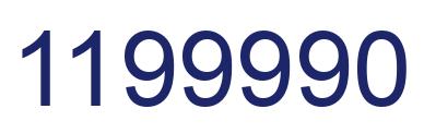 Number 1199990 blue image