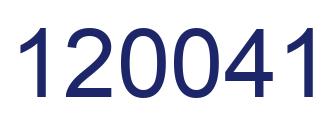 Number 120041 blue image