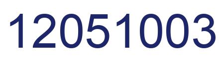 Number 12051003 blue image