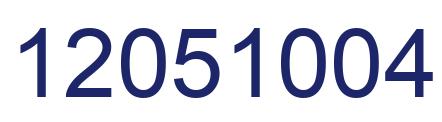 Number 12051004 blue image