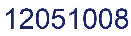 Number 12051008 blue image