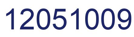 Number 12051009 blue image