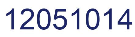 Number 12051014 blue image