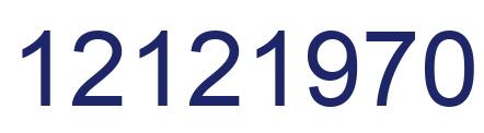 Number 12121970 blue image