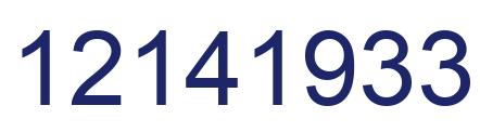 Number 12141933 blue image
