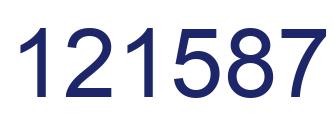 Number 121587 blue image