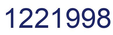 Number 1221998 blue image