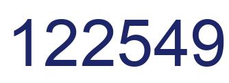 Number 122549 blue image