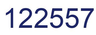 Number 122557 blue image