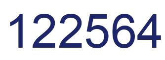 Number 122564 blue image