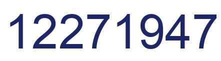 Number 12271947 blue image