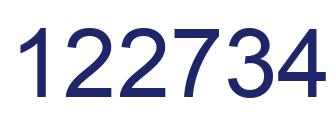 Number 122734 blue image