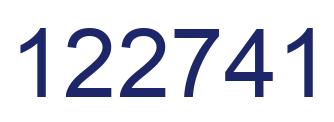 Number 122741 blue image