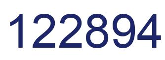 Number 122894 blue image