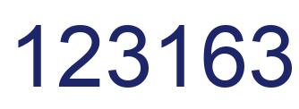 Number 123163 blue image