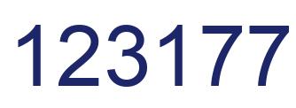 Number 123177 blue image